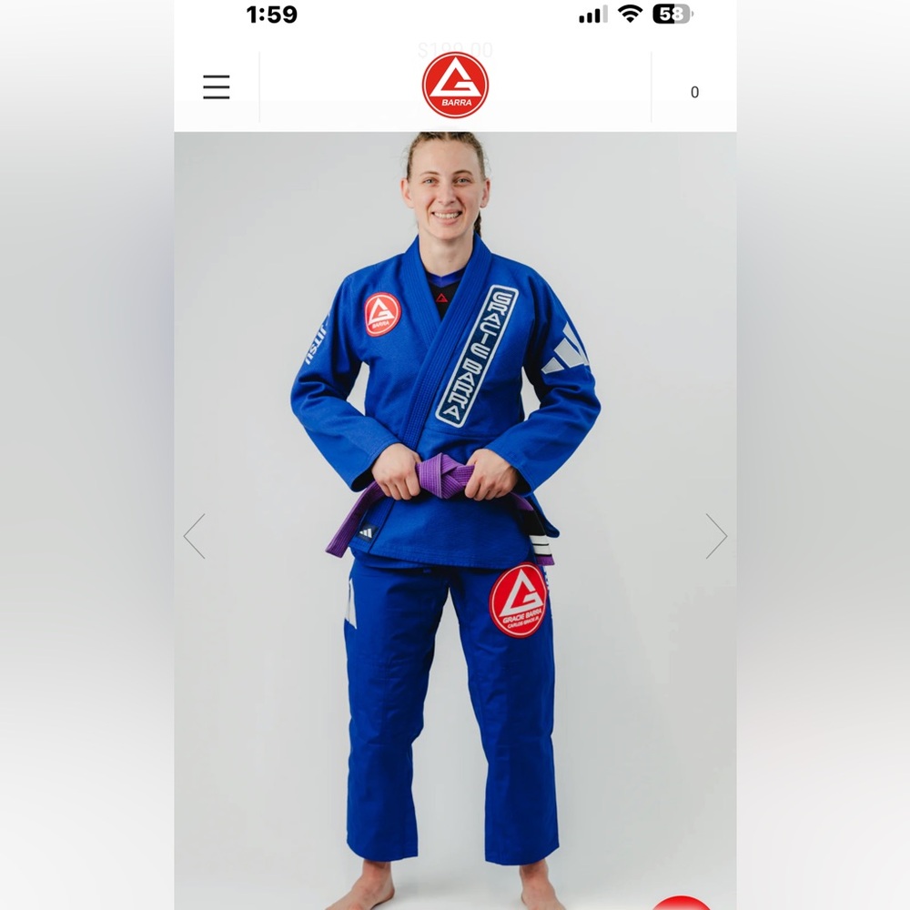 Adidas Blue Martial Arts Gi with Patches